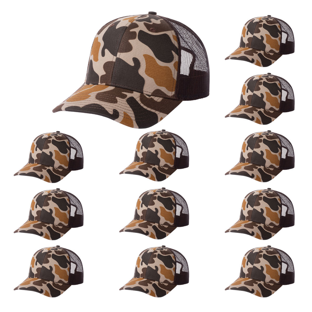 Fierce Headwear 901 Series 6 Panel Structured Mesh Back Blank Hat