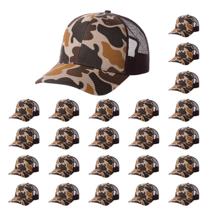 Fierce Headwear 901 Series 6 Panel Structured Mesh Back Blank Hat