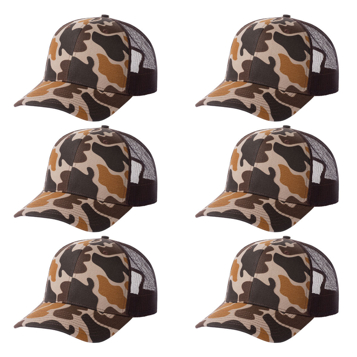 Fierce Headwear 901 Series 6 Panel Structured Mesh Back Blank Hat