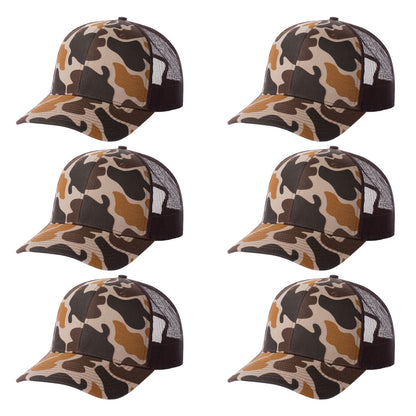 Fierce Headwear 901 Series 6 Panel Structured Mesh Back Blank Hat