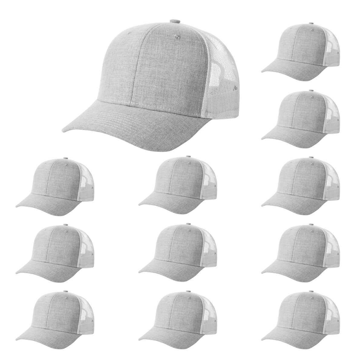 Fierce Headwear 901 Series 6 Panel Structured Mesh Back Blank Hat