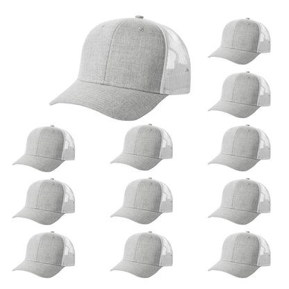 Fierce Headwear 901 Series 6 Panel Structured Mesh Back Blank Hat