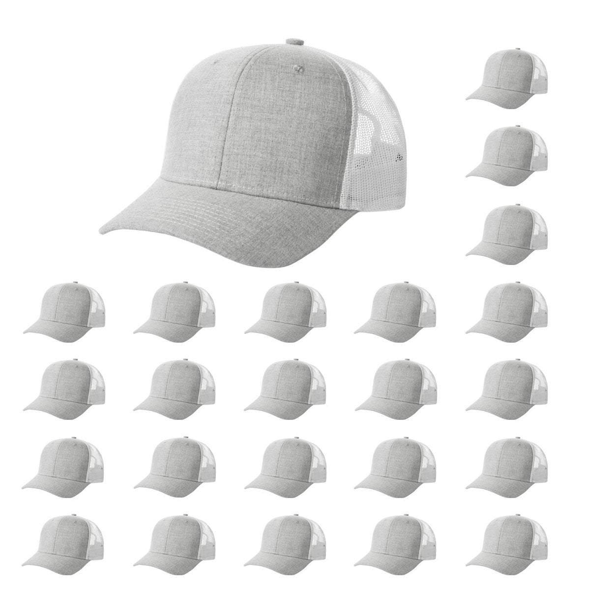 Fierce Headwear 901 Series 6 Panel Structured Mesh Back Blank Hat