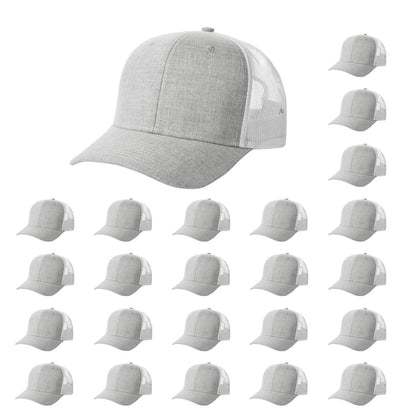 Fierce Headwear 901 Series 6 Panel Structured Mesh Back Blank Hat