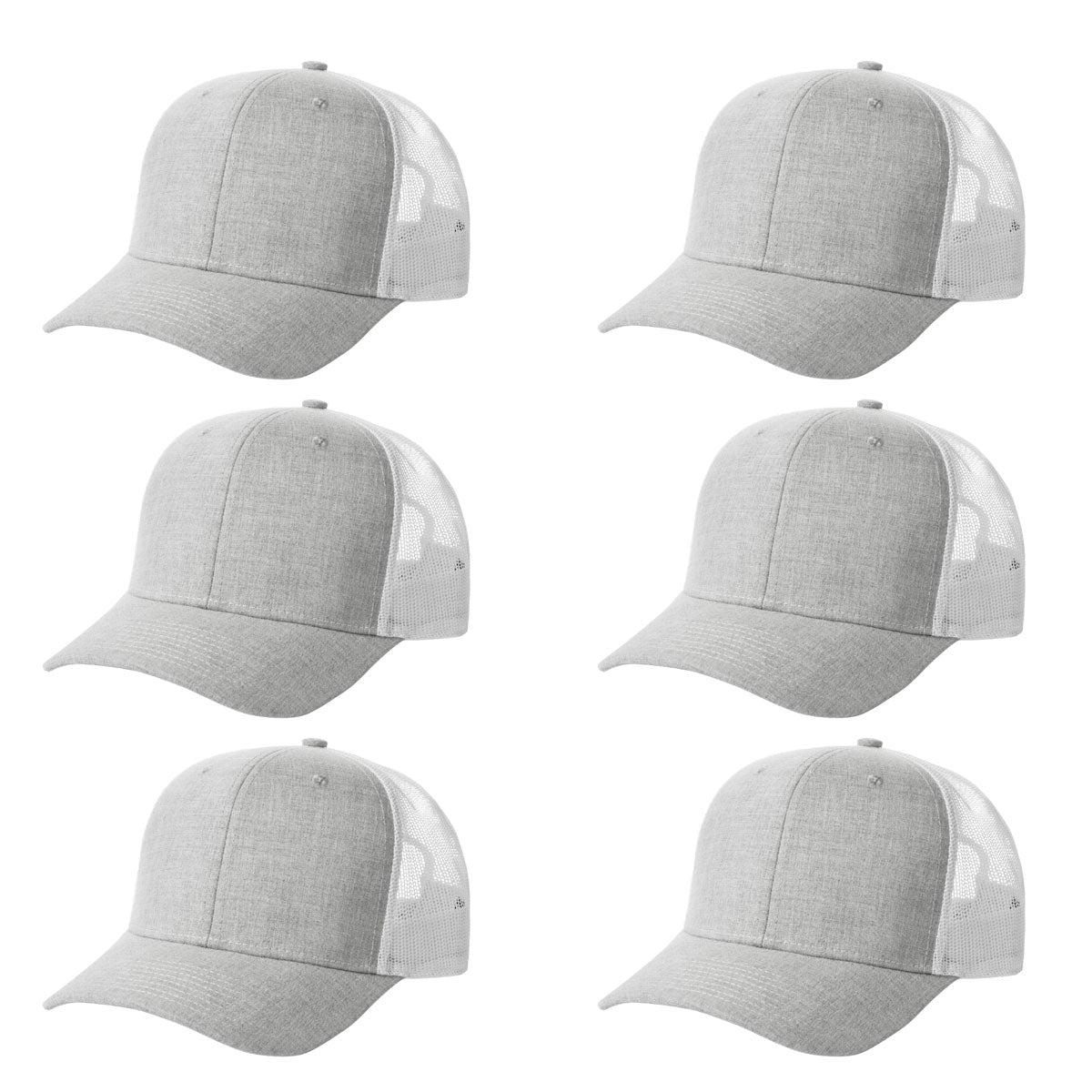 Fierce Headwear 901 Series 6 Panel Structured Mesh Back Blank Hat