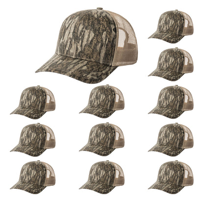 Fierce Headwear 901 Series 6 Panel Structured Mesh Back Blank Hat