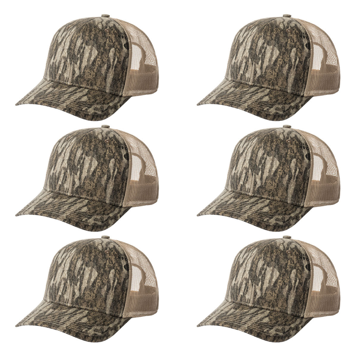 Fierce Headwear 901 Series 6 Panel Structured Mesh Back Blank Hat