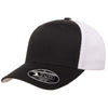 Flexfit 110 Trucker Mesh Snapback Cap-Black/White