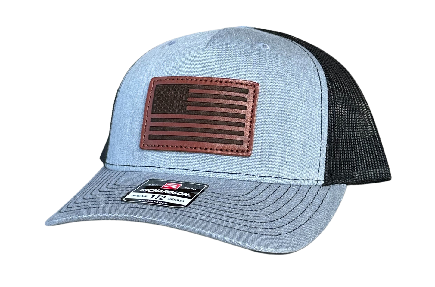 American Flag Leather Patch Hat