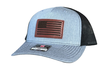 American Flag Leather Patch Hat