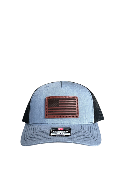 American Flag Leather Patch Hat