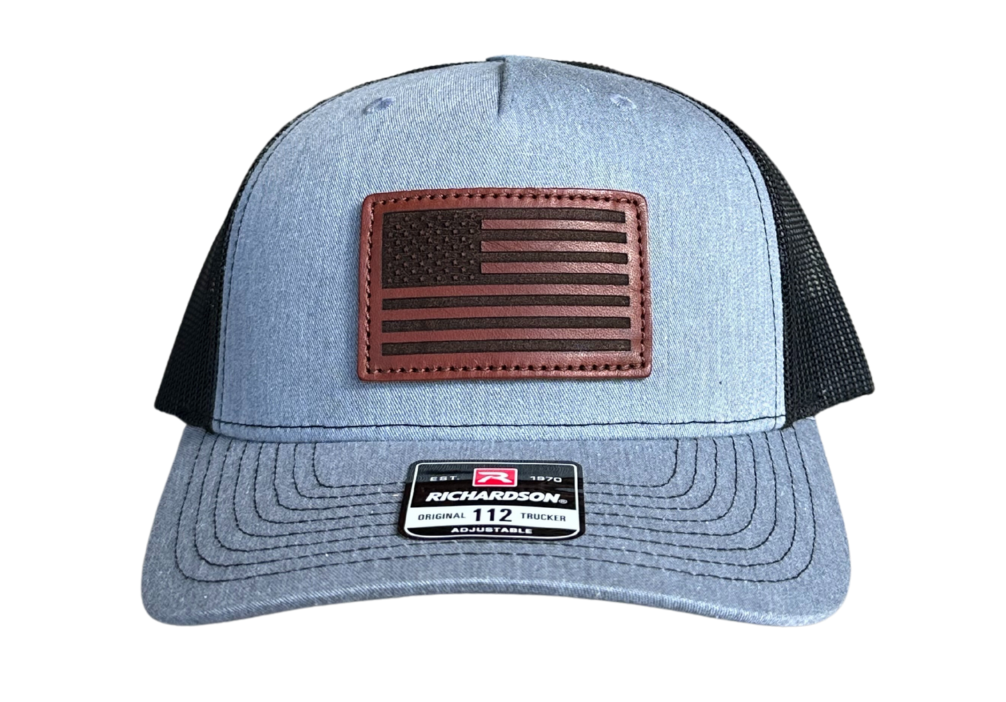 American Flag Leather Patch Hat