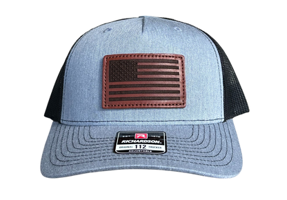 American Flag Leather Patch Hat