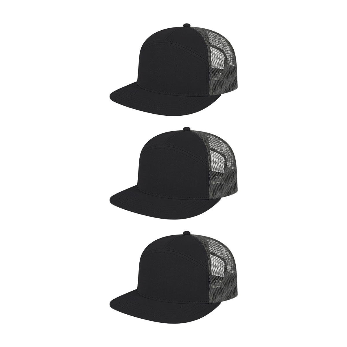 Cap America i3057 Mid Profil 7-Panel Snapback Trucker Cap image 24