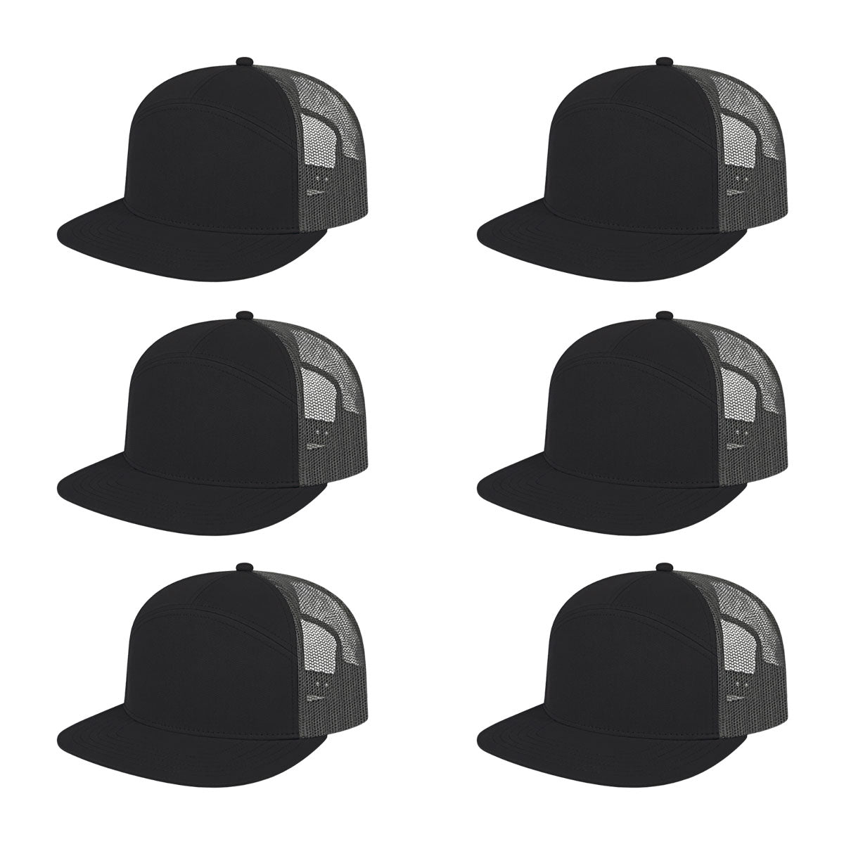 Cap America i3057 Mid Profil 7-Panel Snapback Trucker Cap image 25