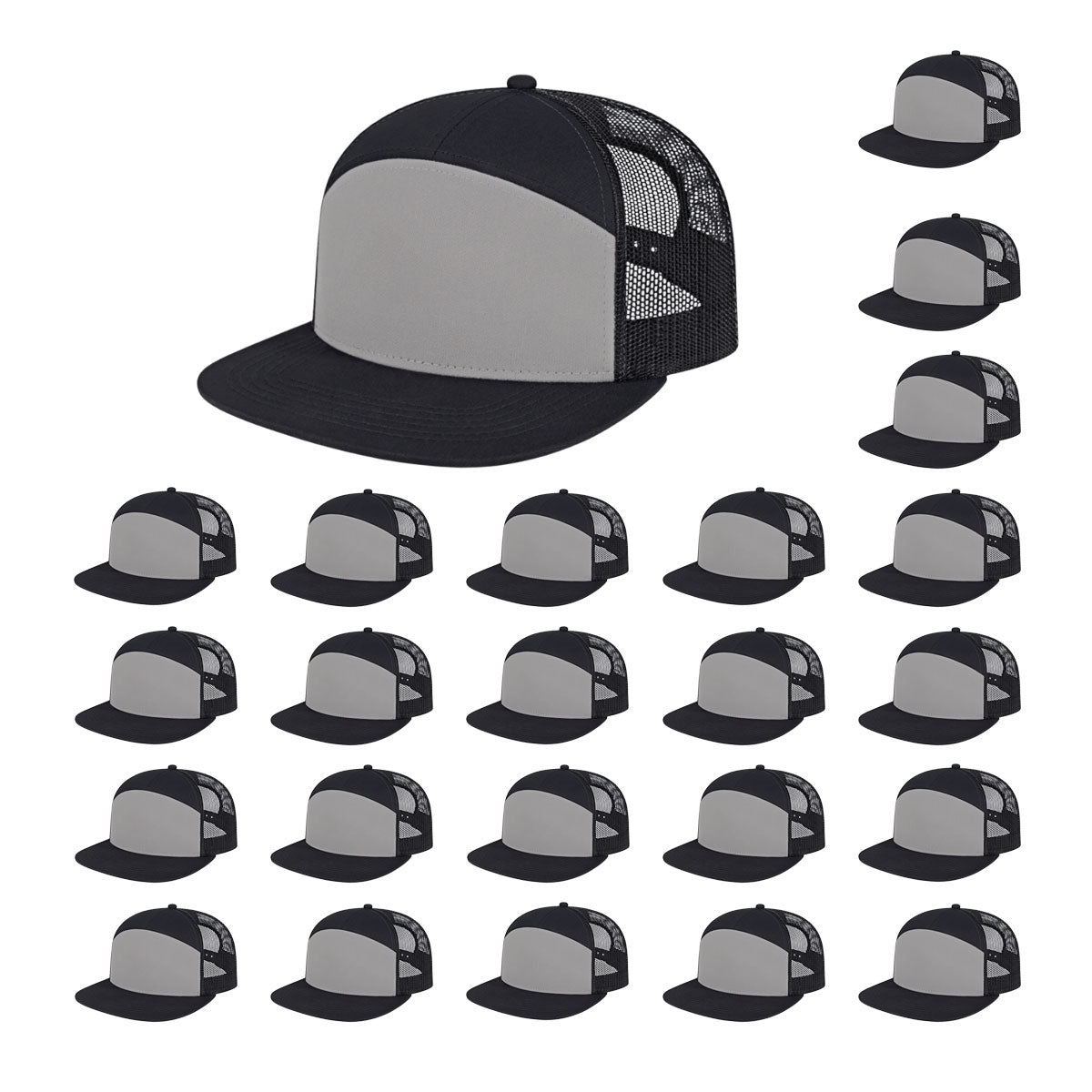 Cap America i3057 Mid Profil 7-Panel Snapback Trucker Cap image 13