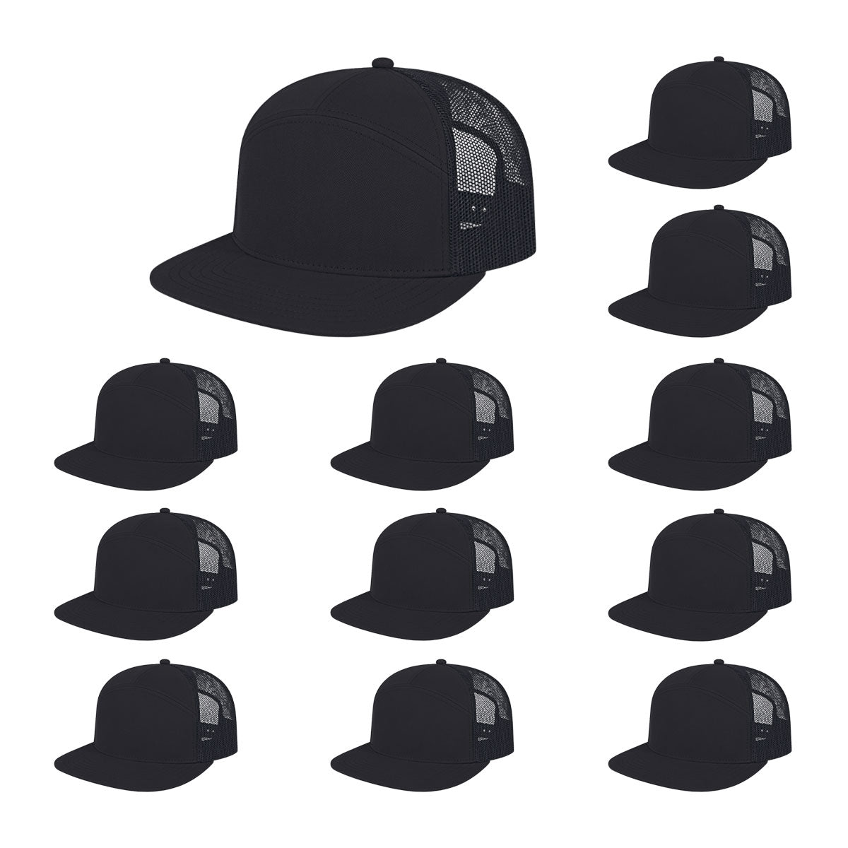 Cap America i3057 Mid Profil 7-Panel Snapback Trucker Cap image 5
