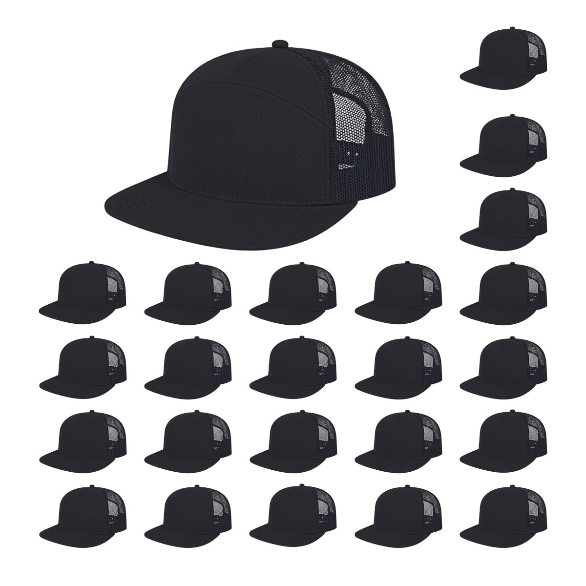 Cap America i3057 Mid Profil 7-Panel Snapback Trucker Cap image 6