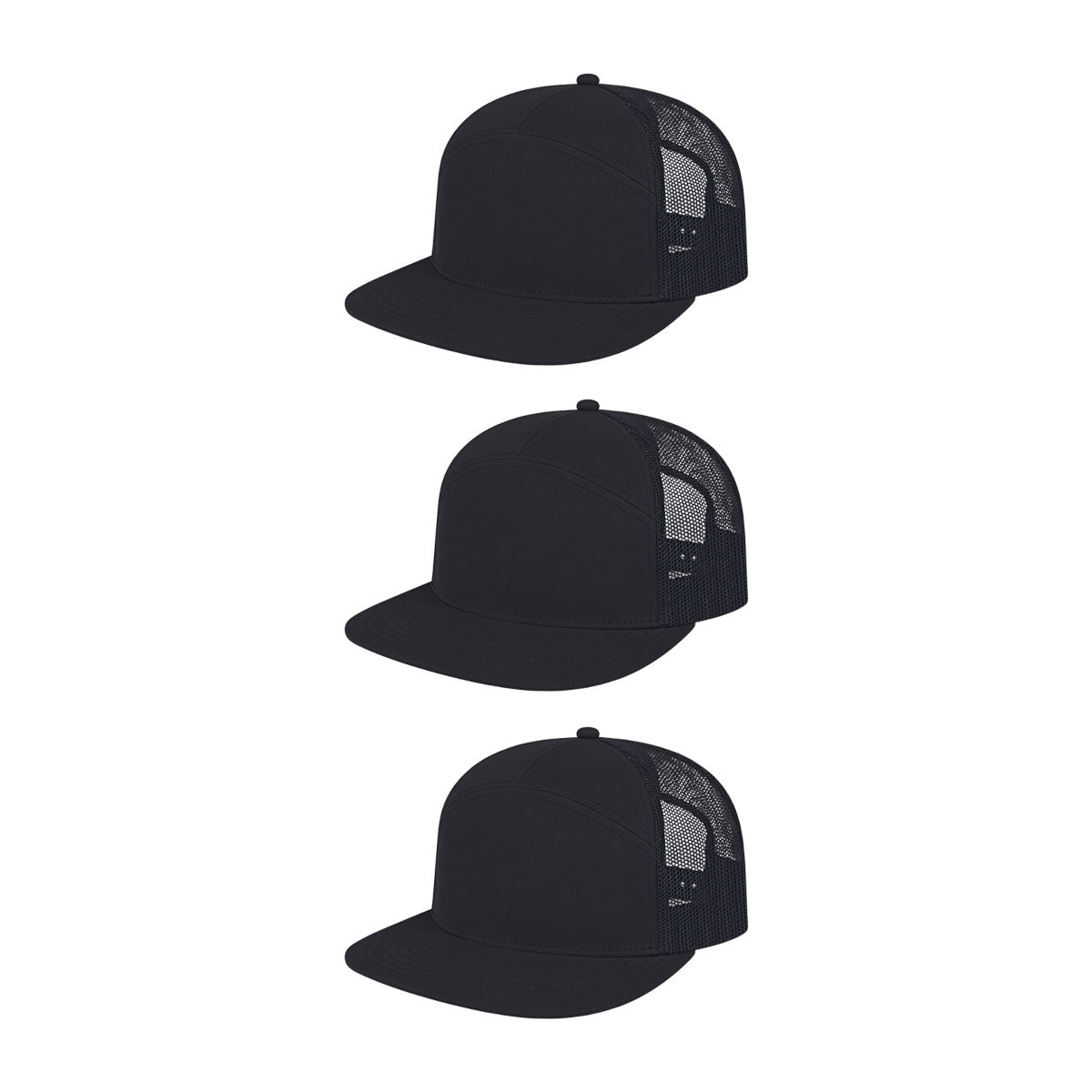 Cap America i3057 Mid Profil 7-Panel Snapback Trucker Cap image 3