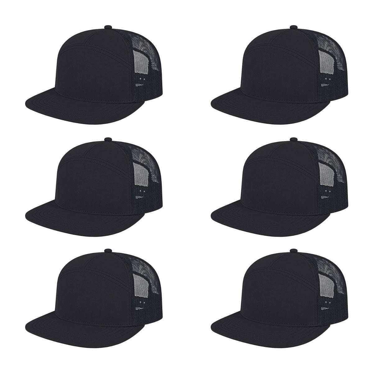 Cap America i3057 Mid Profil 7-Panel Snapback Trucker Cap image 4