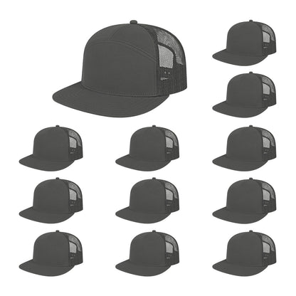 Cap America i3057 Mid Profil 7-Panel Snapback Trucker Cap image 19