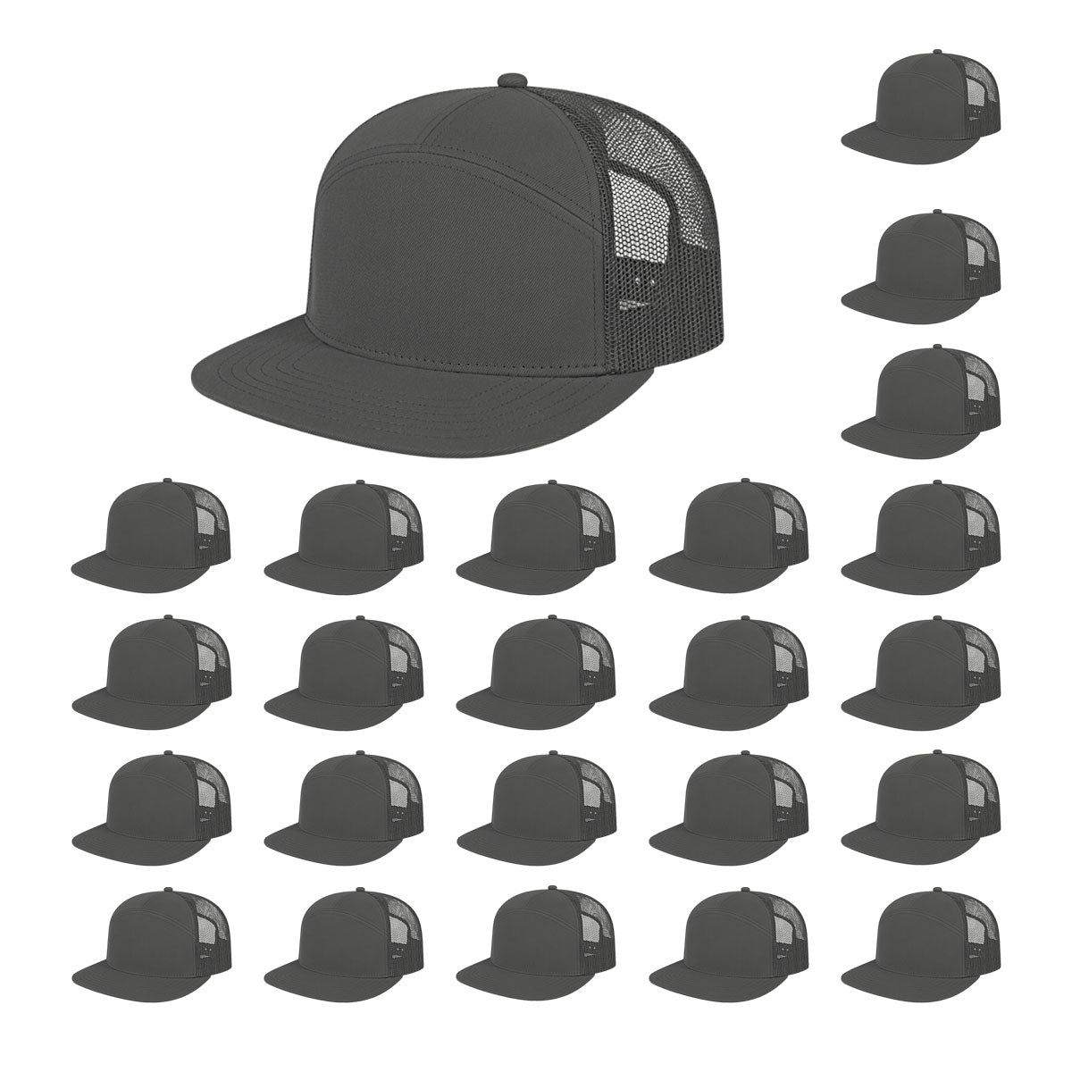Cap America i3057 Mid Profil 7-Panel Snapback Trucker Cap image 20