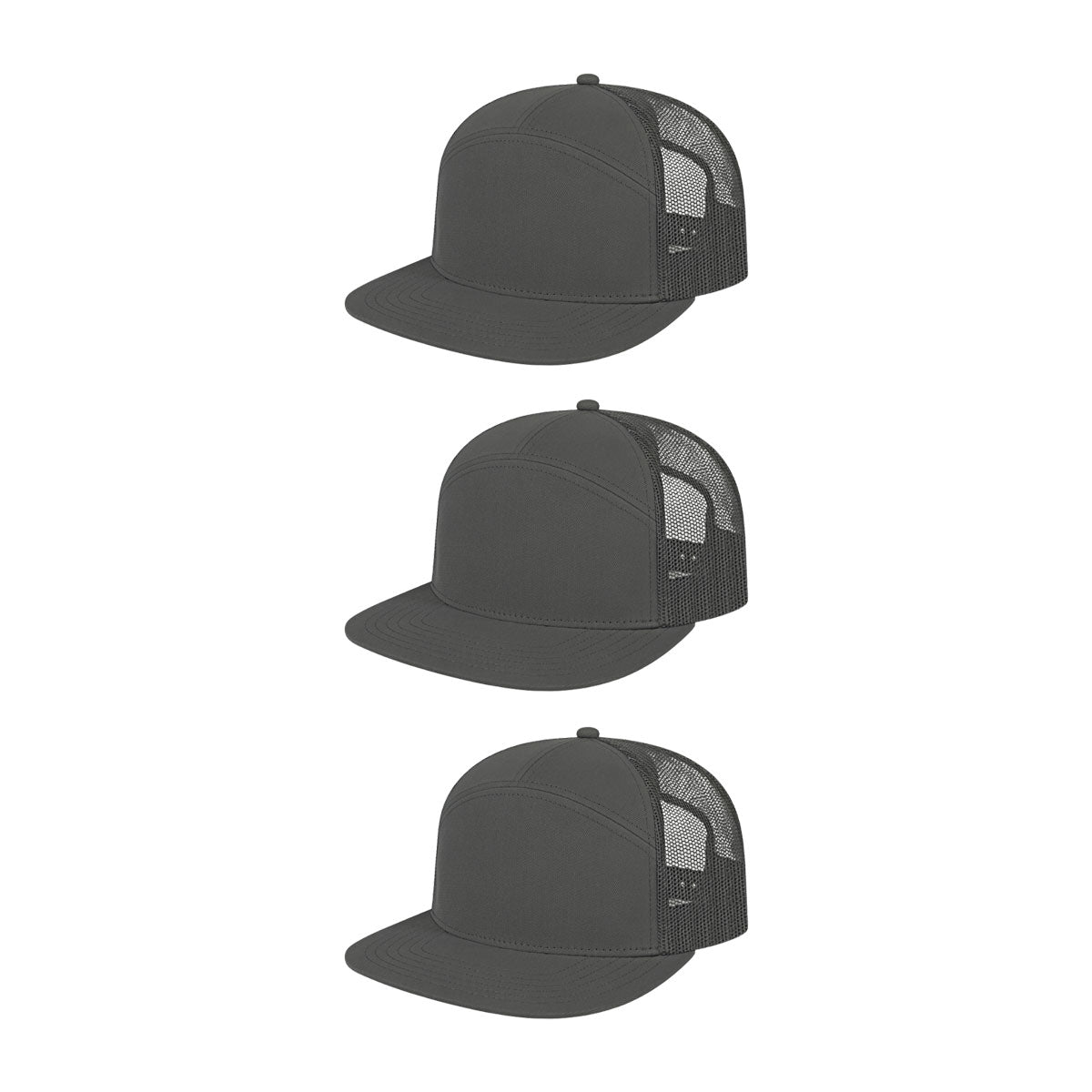 Cap America i3057 Mid Profil 7-Panel Snapback Trucker Cap image 17