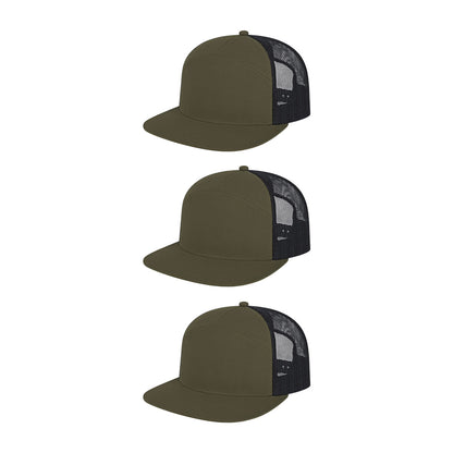 Cap America i3057 Mid Profil 7-Panel Snapback Trucker Cap image 31