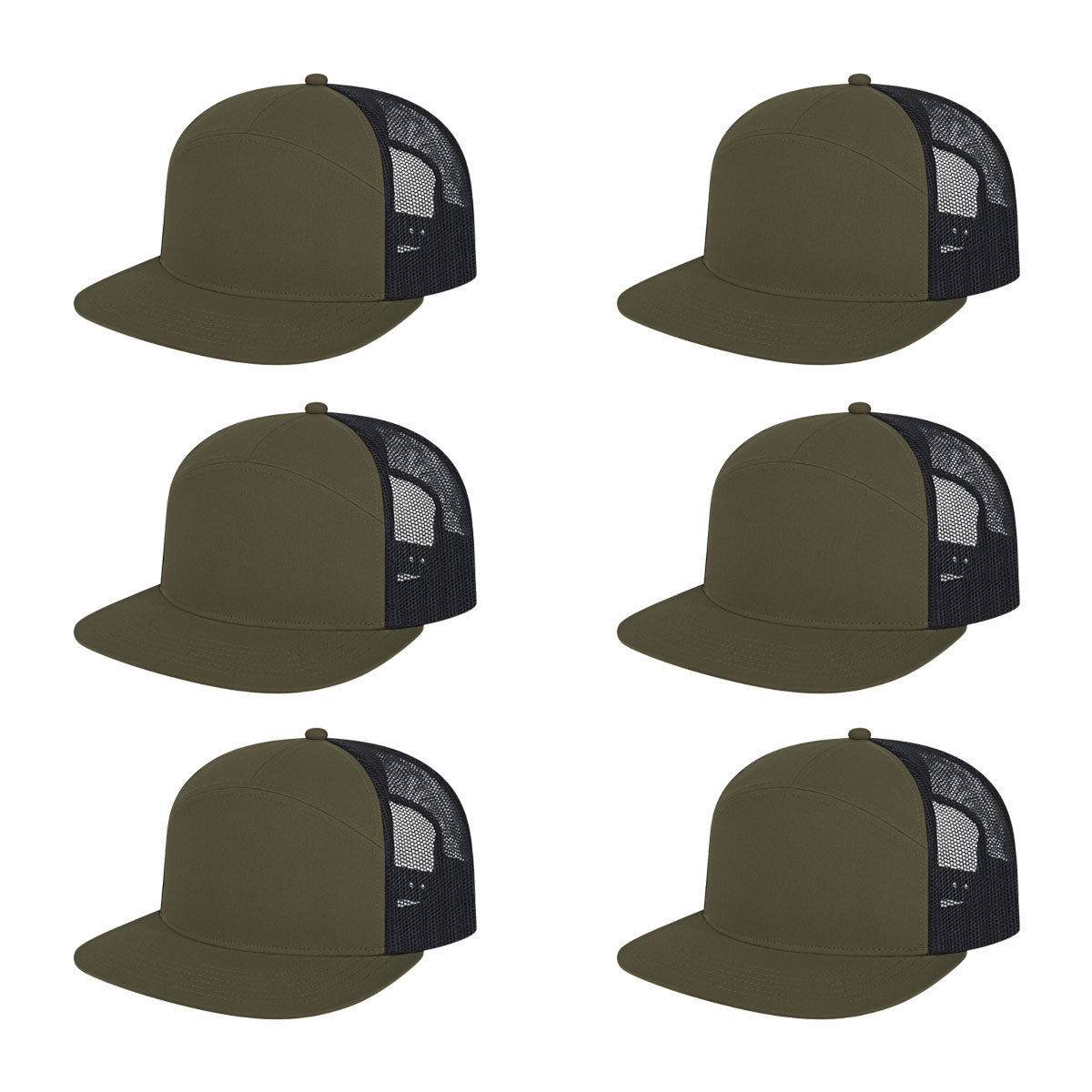 Cap America i3057 Mid Profil 7-Panel Snapback Trucker Cap image 32