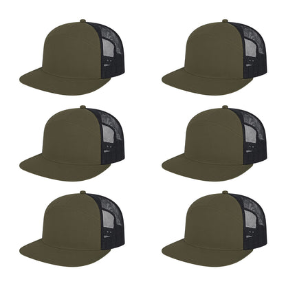 Cap America i3057 Mid Profil 7-Panel Snapback Trucker Cap image 32