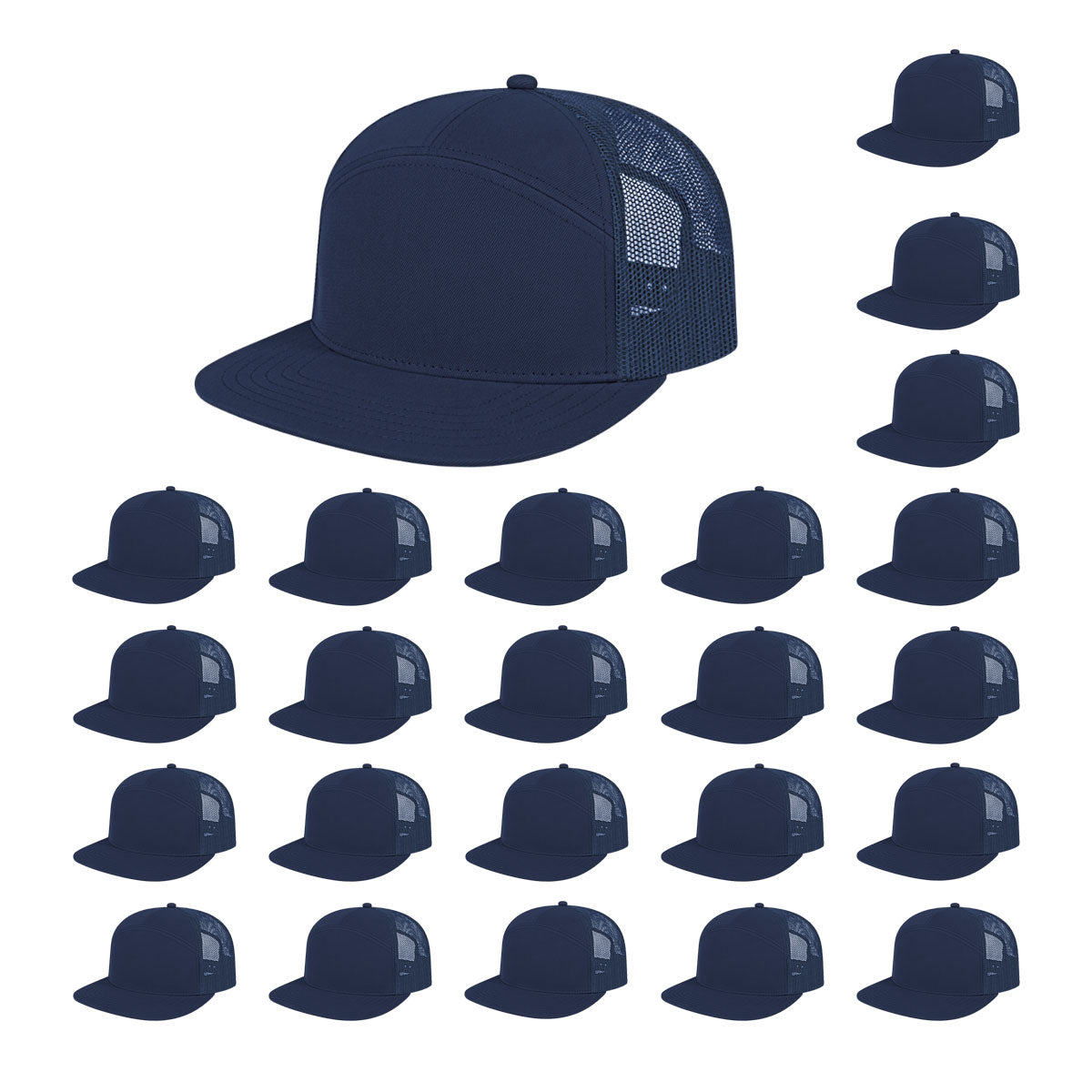 Cap America i3057 Mid Profil 7-Panel Snapback Trucker Cap image 41