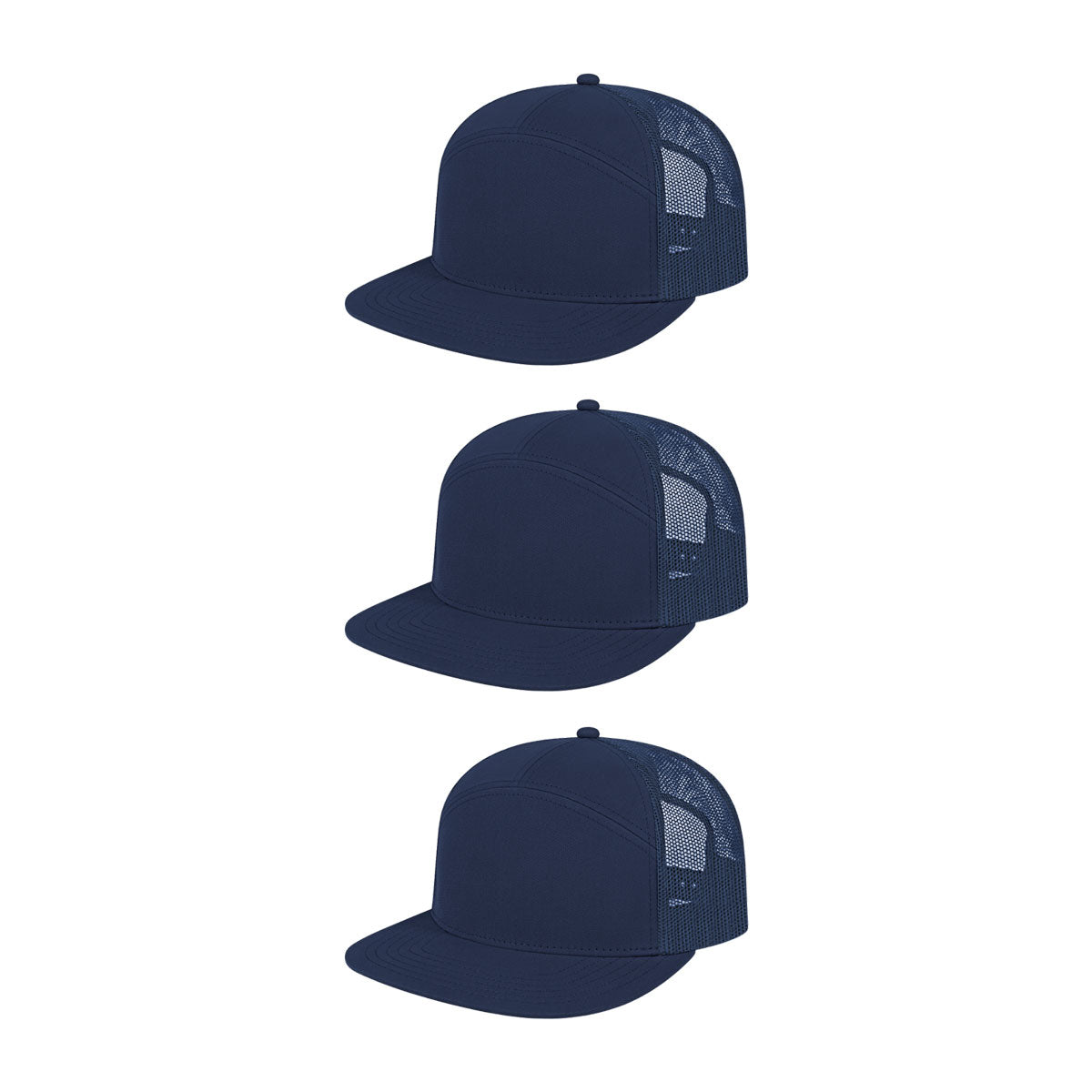 Cap America i3057 Mid Profil 7-Panel Snapback Trucker Cap image 38