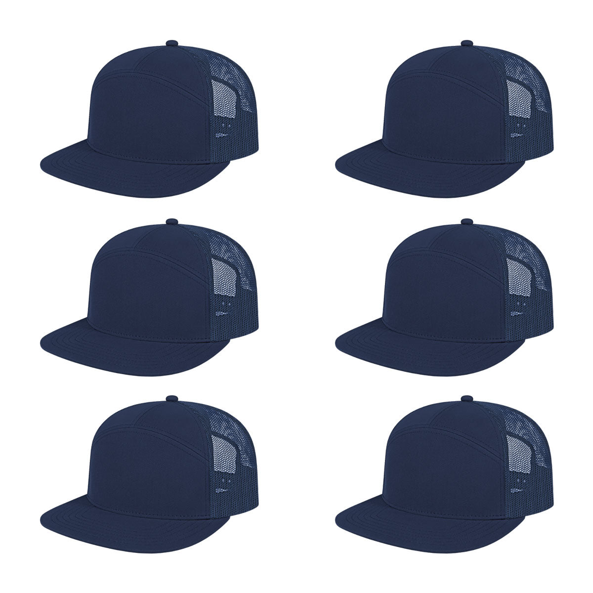 Cap America i3057 Mid Profil 7-Panel Snapback Trucker Cap image 39