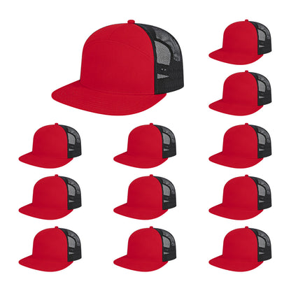 Cap America i3057 Mid Profil 7-Panel Snapback Trucker Cap image 47