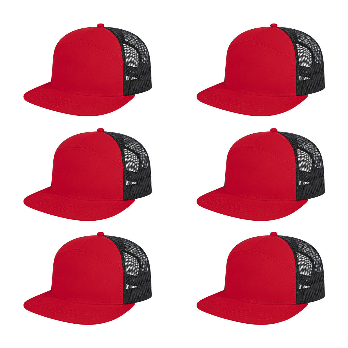 Cap America i3057 Mid Profil 7-Panel Snapback Trucker Cap image 46