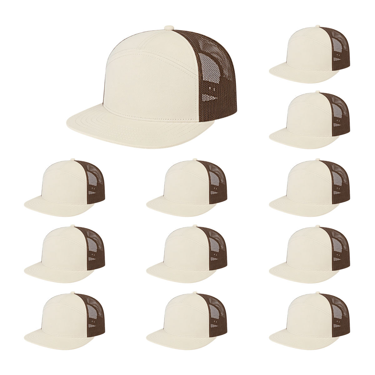 Cap America i3057 Mid Profil 7-Panel Snapback Trucker Cap image 62
