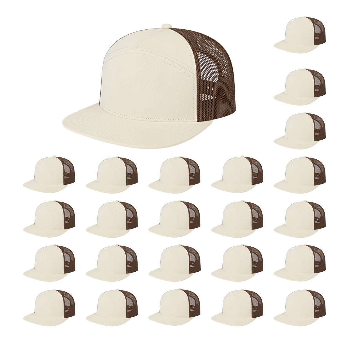 Cap America i3057 Mid Profil 7-Panel Snapback Trucker Cap image 63