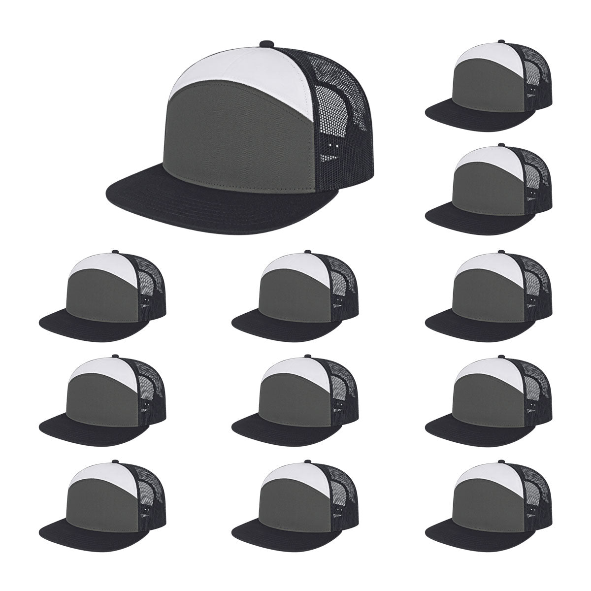 Cap America i3057 Mid Profil 7-Panel Snapback Trucker Cap image 76