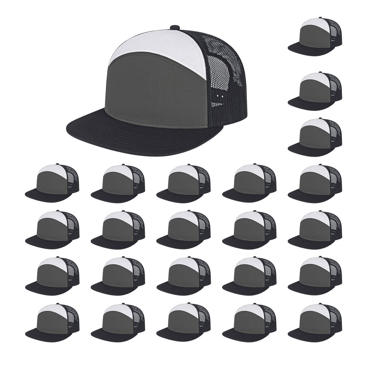 Cap America i3057 Mid Profil 7-Panel Snapback Trucker Cap image 77