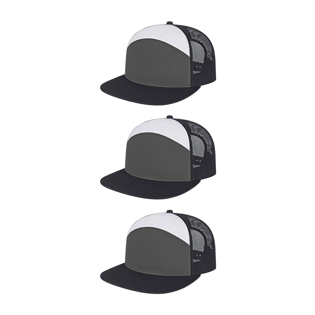 Cap America i3057 Mid Profil 7-Panel Snapback Trucker Cap image 74