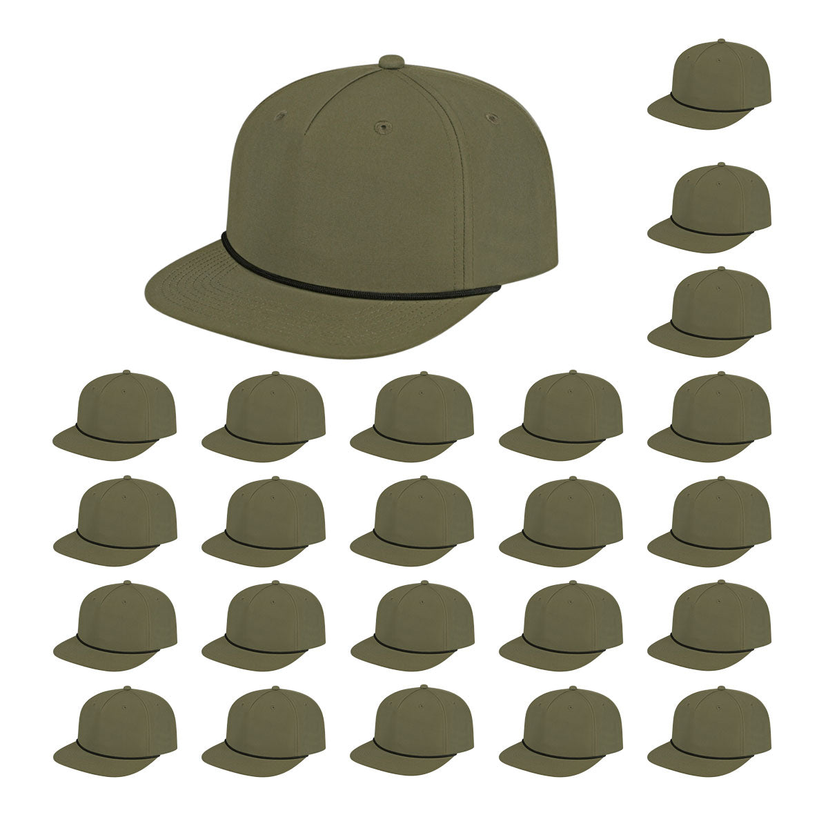Cap America i7310 Unstructured 5 Panel Waypoint Rope Snapback Cap image 28