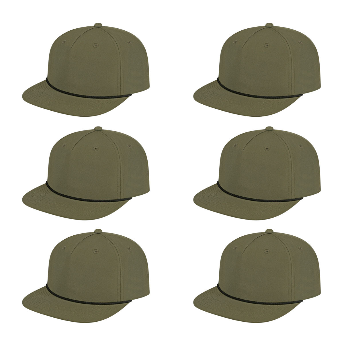 Cap America i7310 Unstructured 5 Panel Waypoint Rope Snapback Cap image 26