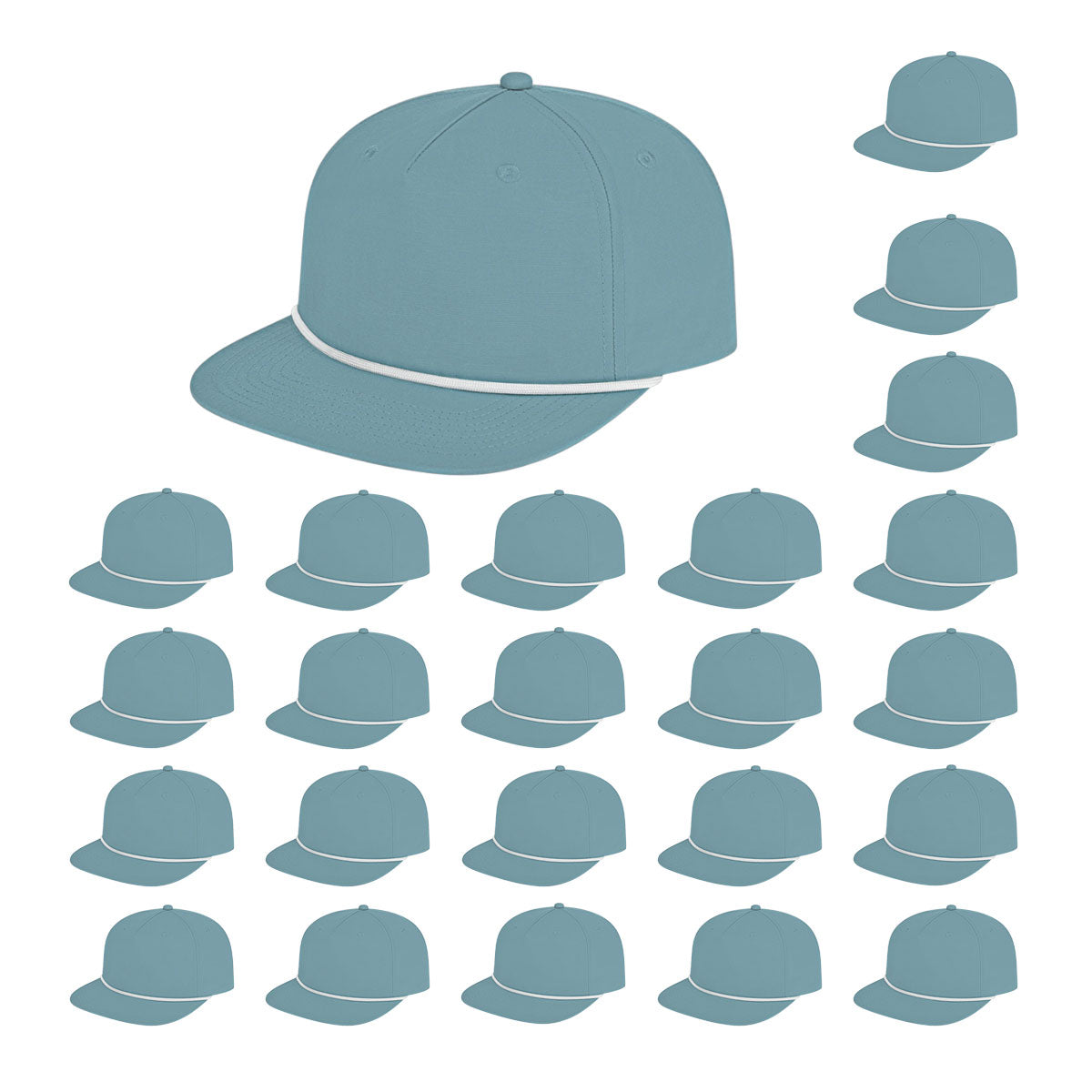 Cap America i7310 Unstructured 5 Panel Waypoint Rope Snapback Cap image 55