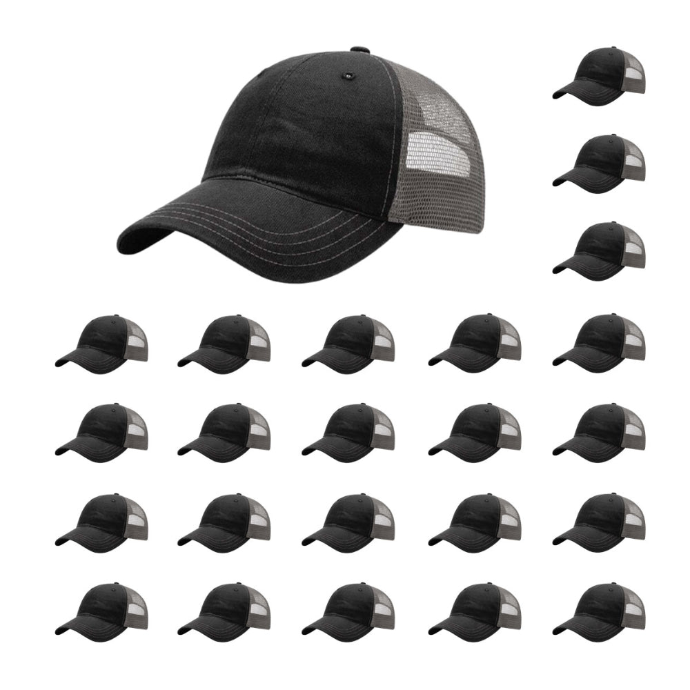 richardson-111-garment-washed-trucker-black-charcoal-pk-24.jpg image