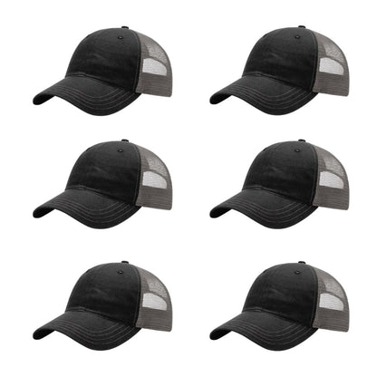 richardson-111-garment-washed-trucker-black-charcoal-pk-6.jpg image