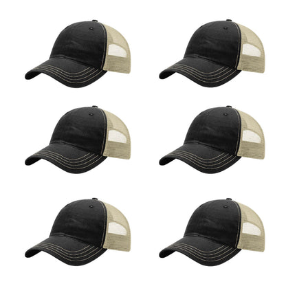 richardson-111-garment-washed-trucker-black-khaki-pk-6.jpg image