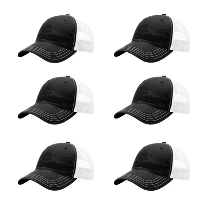 richardson-111-garment-washed-trucker-black-white-pk-6.jpg image