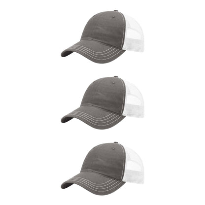 richardson-111-garment-washed-trucker-charcoal-white-pk-3.jpg image