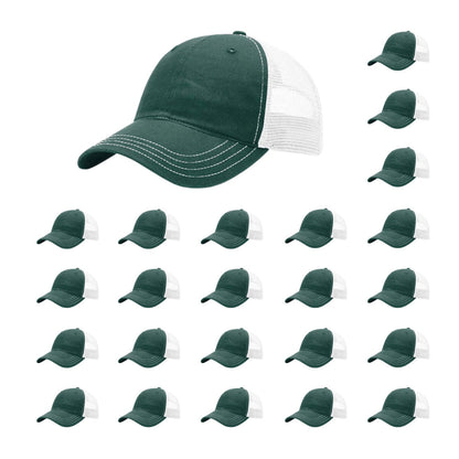 richardson-111-garment-washed-trucker-dark-green-white-pk-24.jpg image