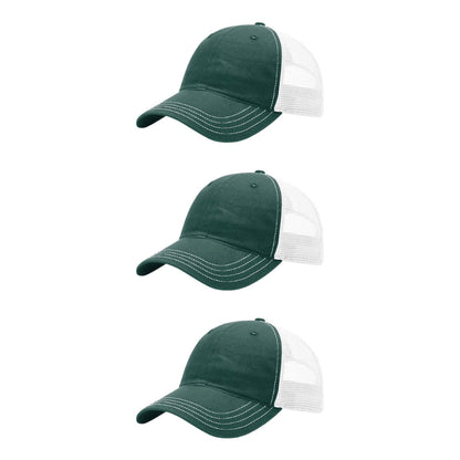 richardson-111-garment-washed-trucker-dark-green-white-pk-3.jpg image